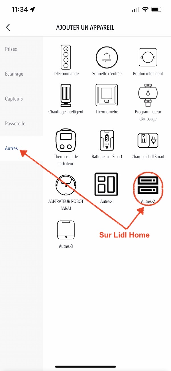Application Lidl Home : Ajouter un équipement Bluetooth