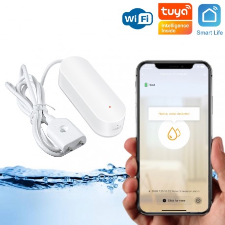 Détecteur d'inondation WiFi compatible Lidl Home et Tuya Smart Life