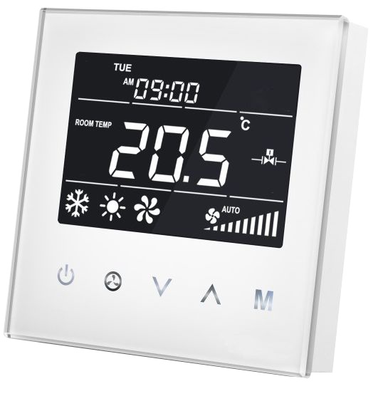 Thermostat climatisation avec écran LCD et câblage analogique
