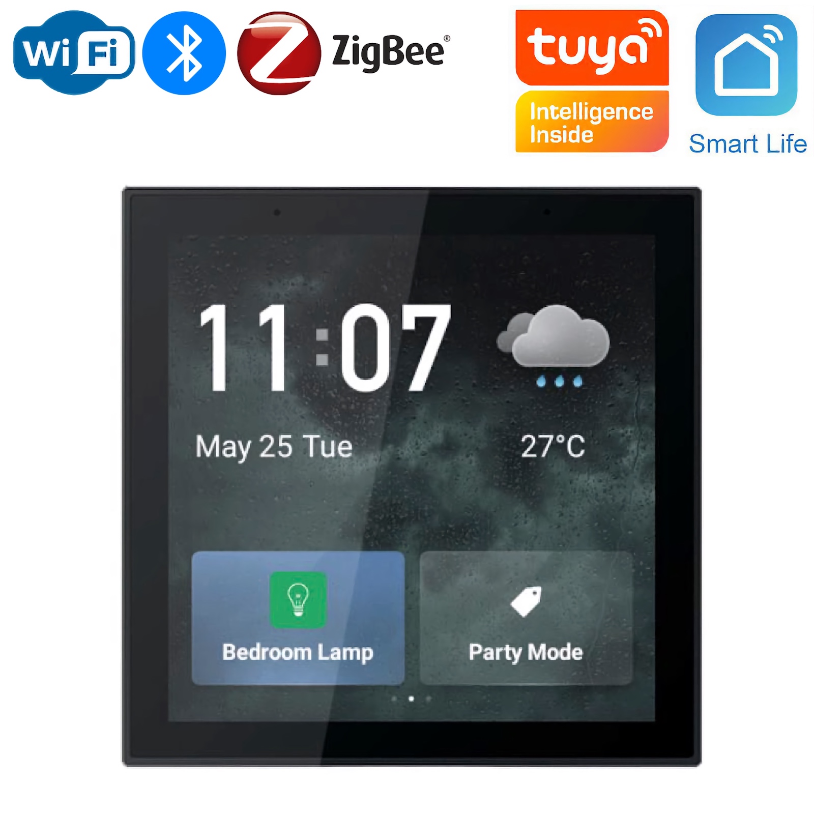 Ecran tactile WiFi pour contrôle d'appareils et scènes Tuya SmartLife