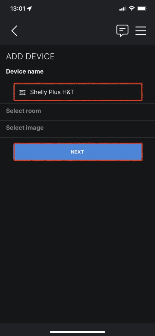 Choix du nom à donner au Shelly Plus H&T