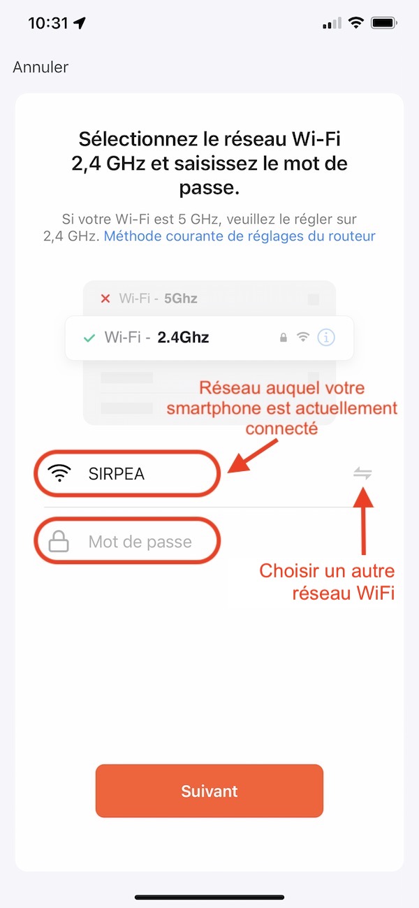 Application Tuya Smart Life : Ajouter un appareil WiFi