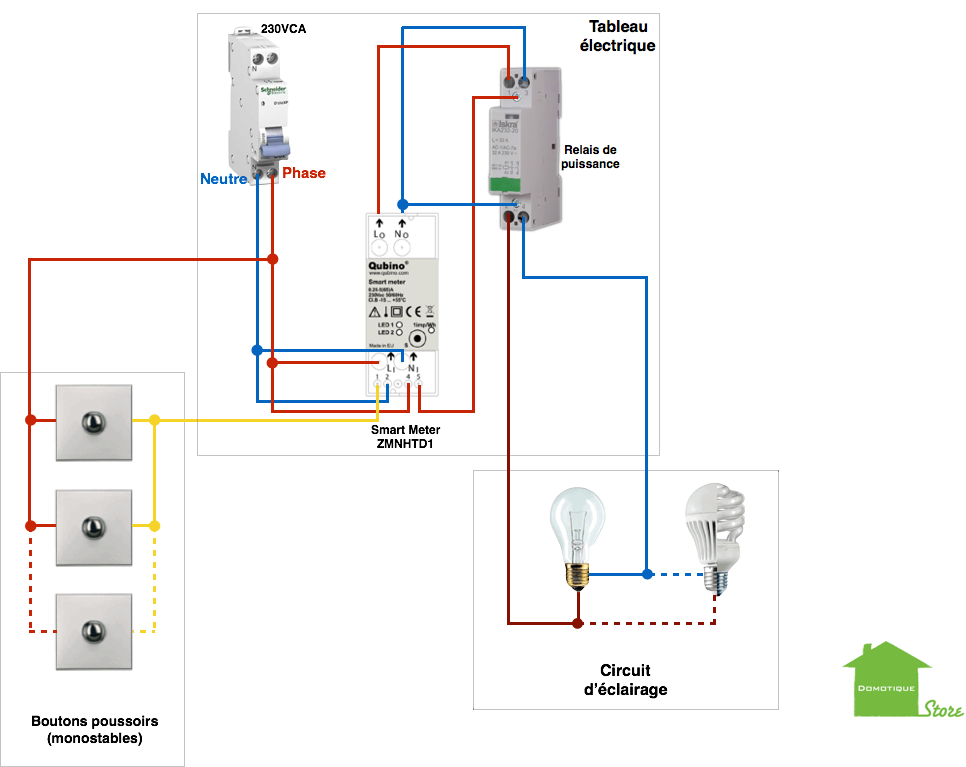 eclairage-telerupteur-ZMNHTD1-avec-relais-de-puissace-filaire